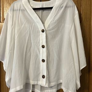 White Birch button down cream blouse. New- never worn. Non smoking home. size XL
